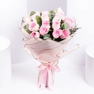 passionate 20 pink roses bouquet