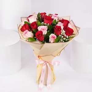 roses bouquet of 10 pink n 10 red